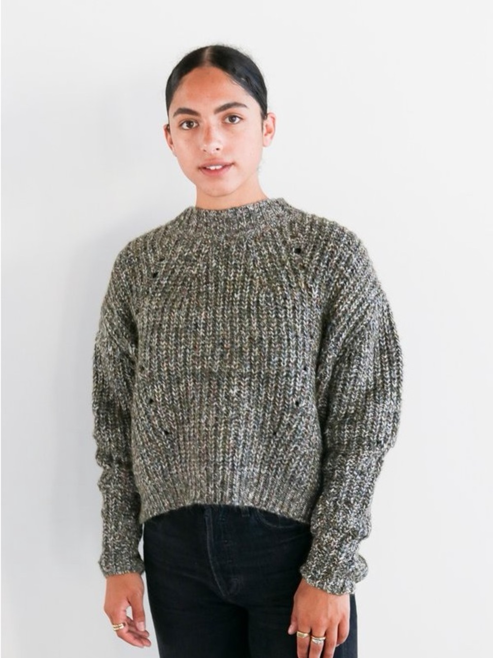 Line the Label Constance Chunky Knit Sweater Earth Tone Oversized Small - Picture 11 of 11